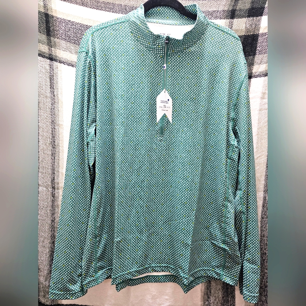 1764 Signature Collection Long Sleeve 1/4 Zip Up Active Wear Shirt Size L